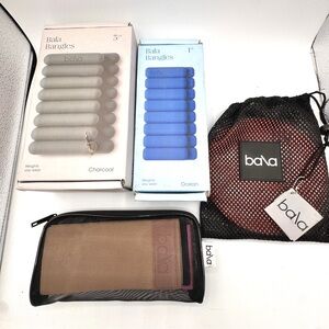 NEW Bala BUNDLE 2 Pairs Bangles (1Lb. & 3Lb.), Fabric Resistance Bands, Sliders